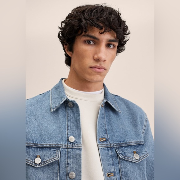 MANGO Medium wash denim jacket - Picture 4 of 7